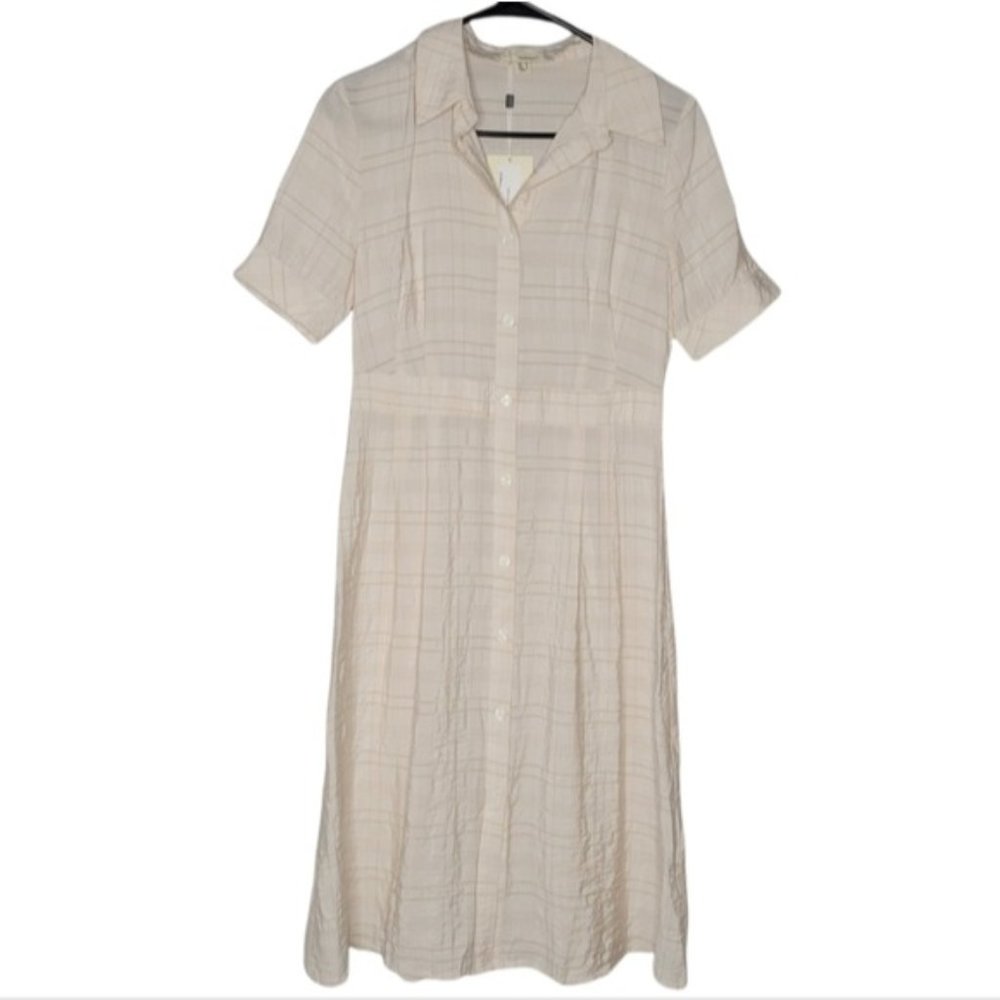 Elegant Cream Midi Dress